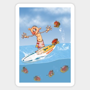 Surfer at the sea Sticker